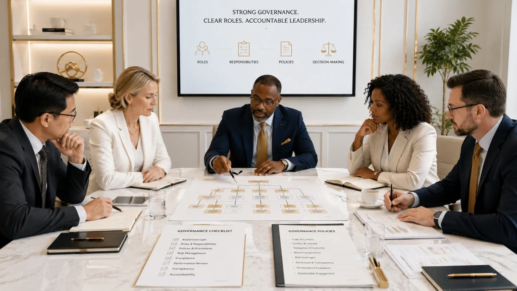 corporate governance compliance for clear governance roles and accountable leadership