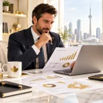 Business owner reviewing financial management for businesses in Canada