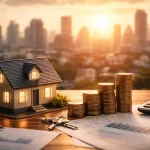 Investor reviewing property expenses and financial calculations as part of a real estate strategy to increase sales and improve investment returns